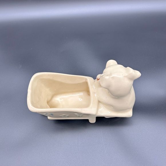 Ceramic Pig and Wheelbarrow Planter Vintage - Picture 3 of 6